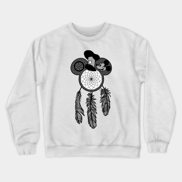 Steam Boat Dream Catcher Crewneck Sweatshirt by KimsCustomCrafts